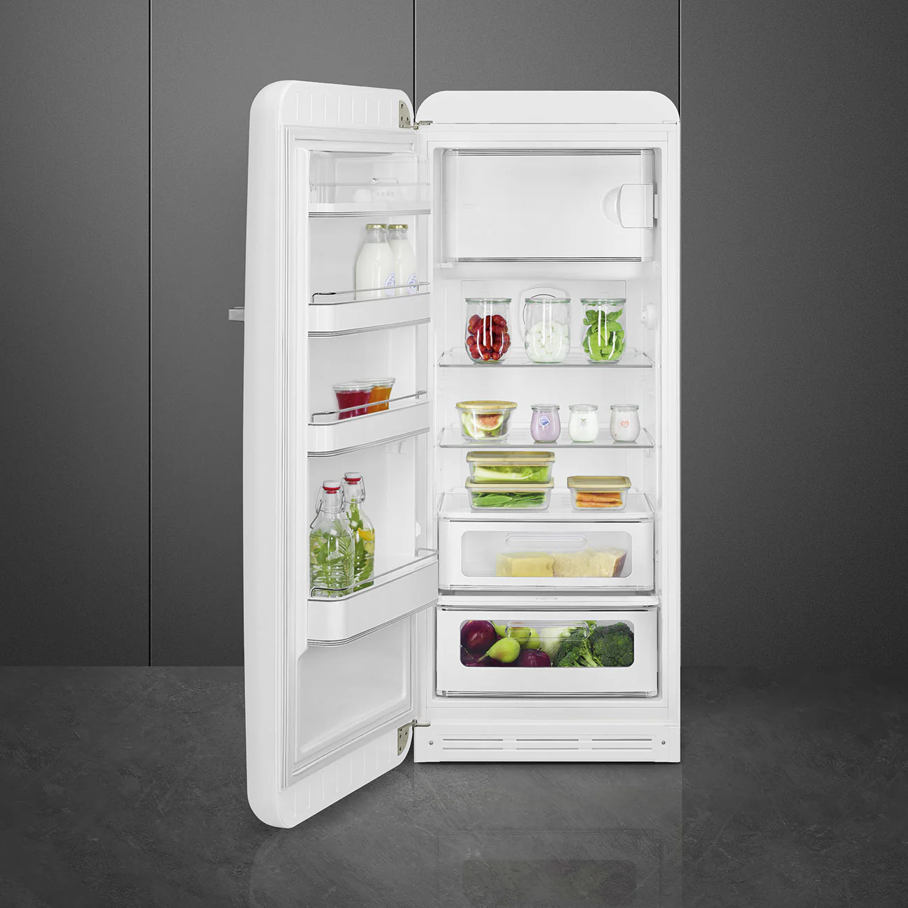 Smeg FAB28LWH6UK - White Refrigerator - 270L Capacity - C Energy Rating - Image 3