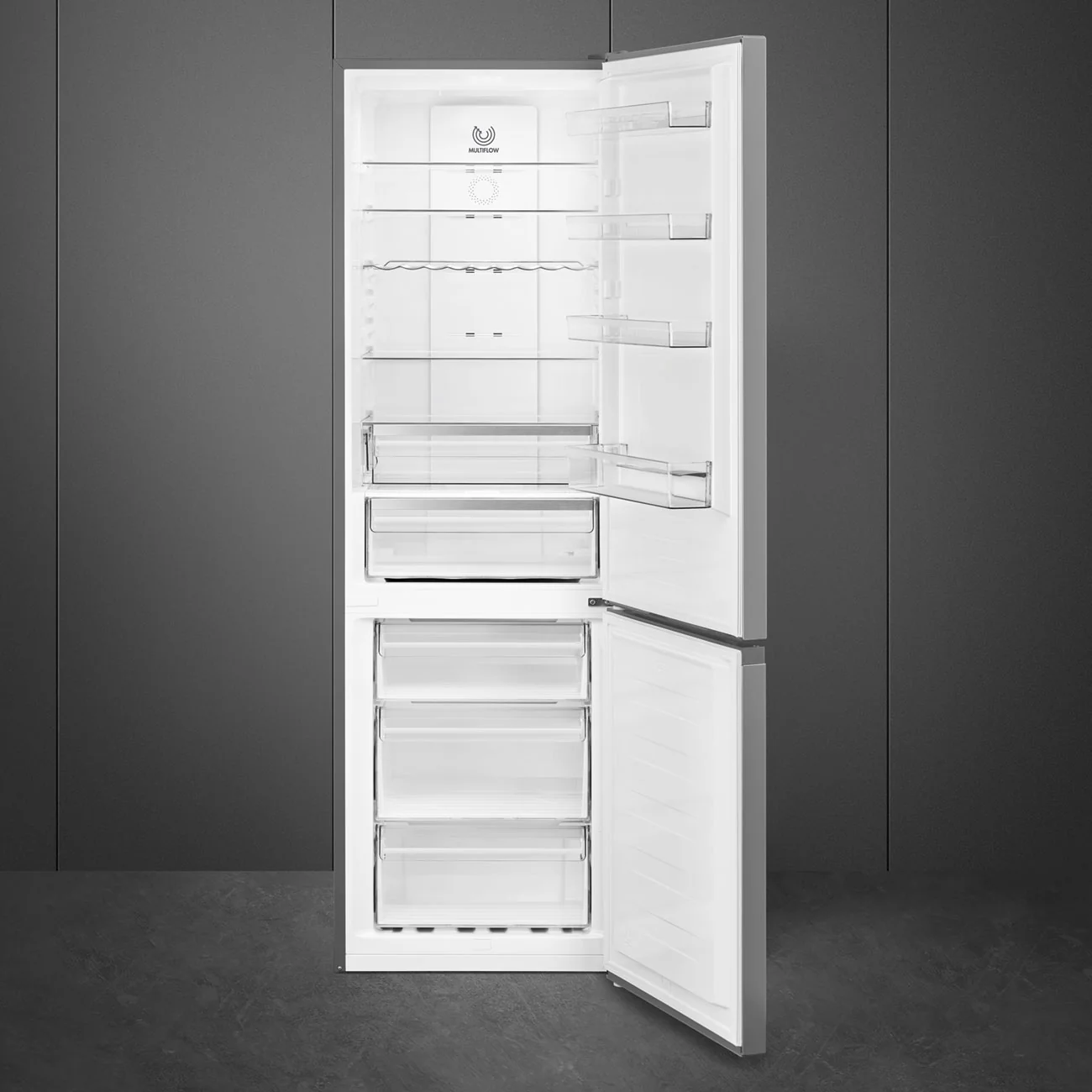 SMEG FC20XDNEUK - Inox Look Fridge Freezer - 331L - E Energy Rating - Image 2