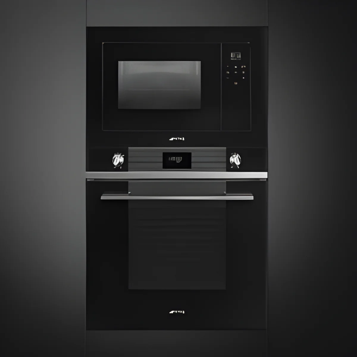 Smeg FMI120N2 - Black Built In Microwave with Grill - 20L - 800W - Image 4