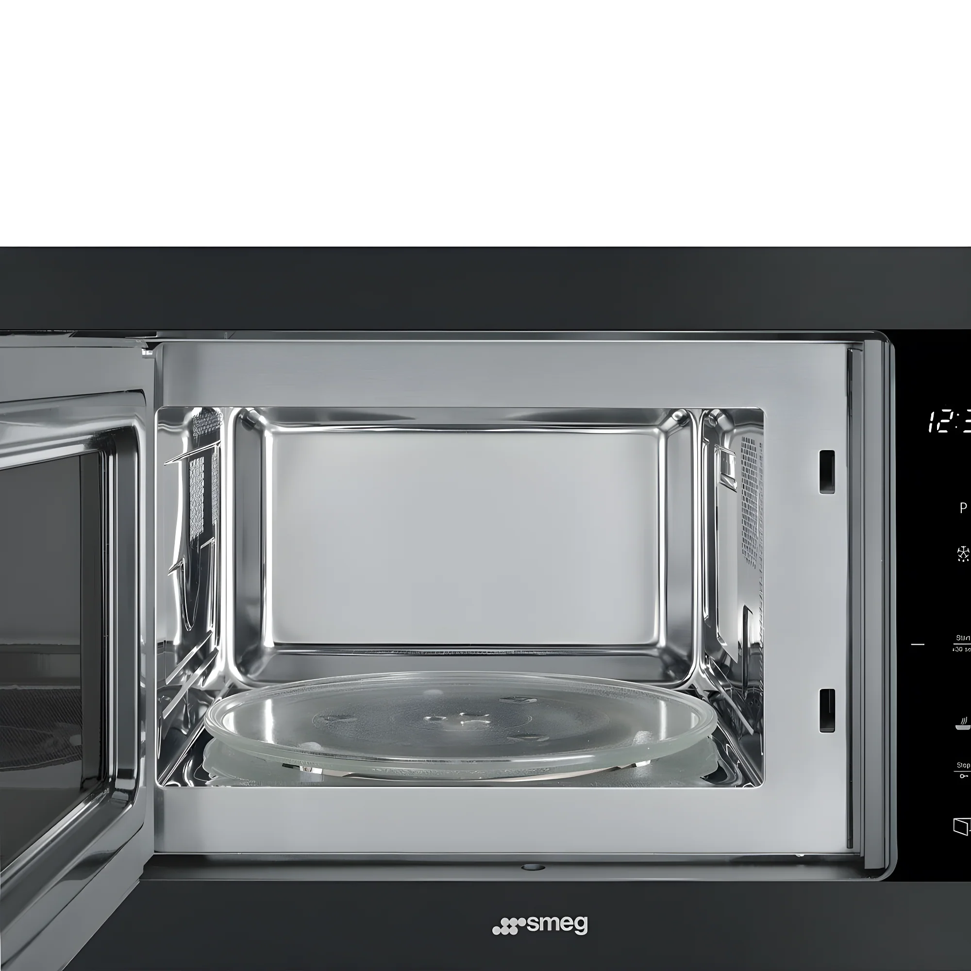Smeg FMI325N - Matte Black 25L Built-In Microwave with Grill - 900W - Image 2