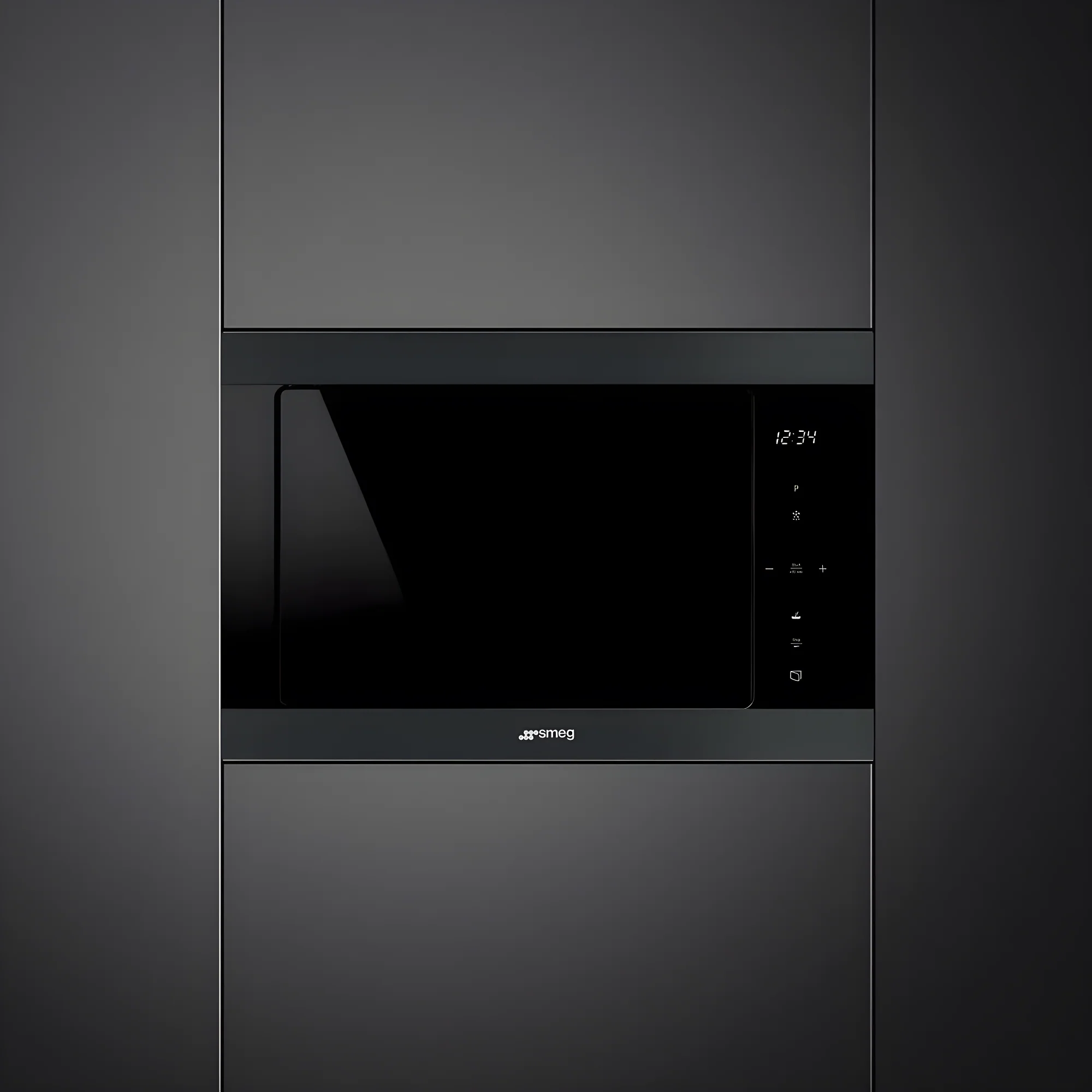 Smeg FMI325N - Matte Black 25L Built-In Microwave with Grill - 900W - Image 3