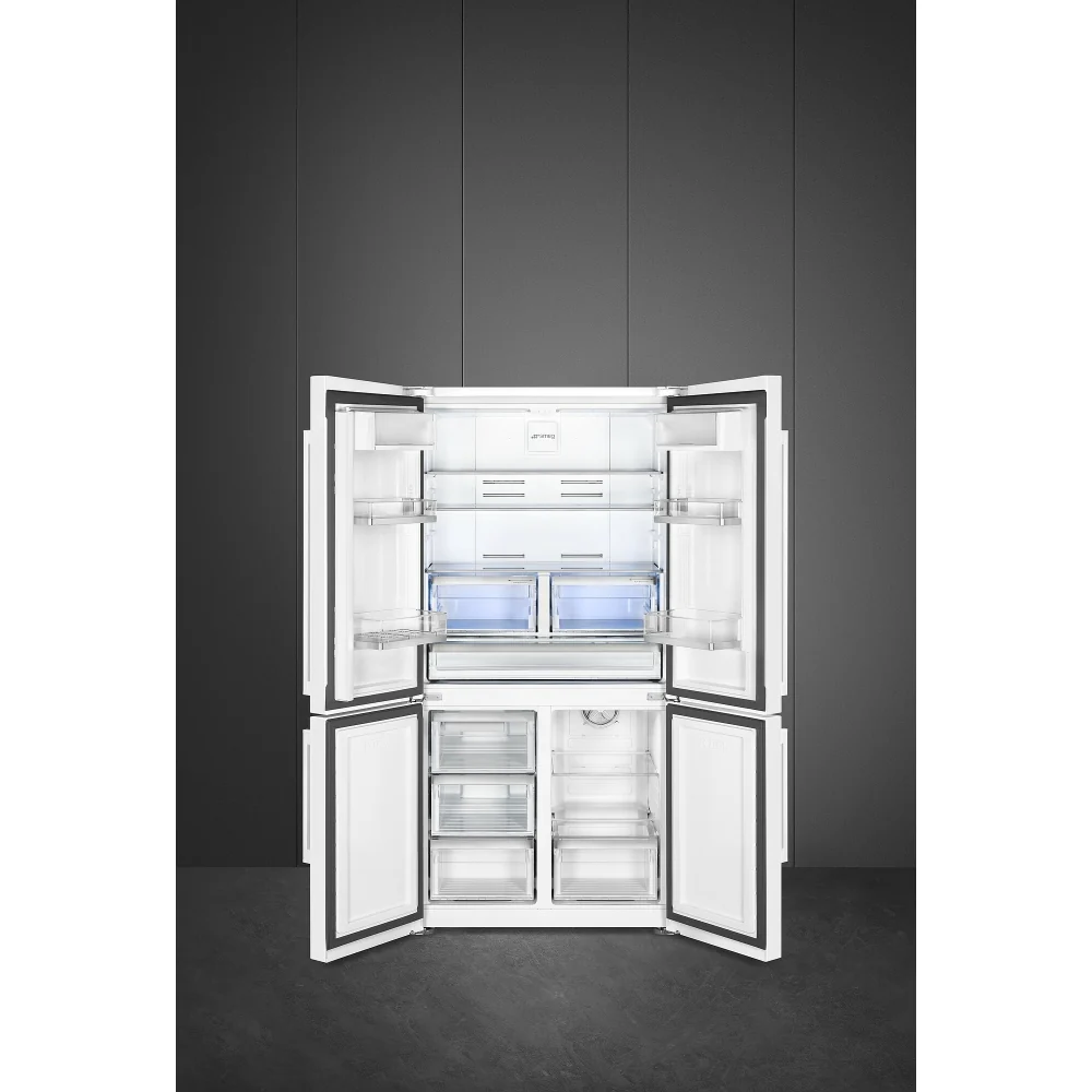 Smeg FQ60BDE - White American Fridge Freezer - 572L - E Energy - Image 3