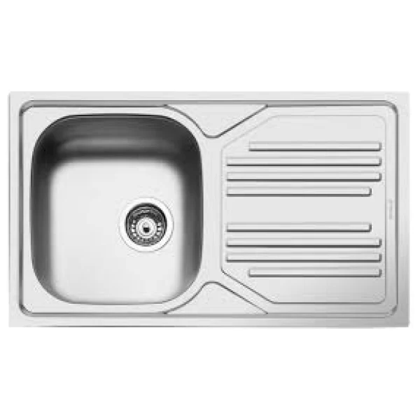Smeg LYP861FR2 - Stainless Steel Single Bowl Sink with Drainer - Reversible Inset