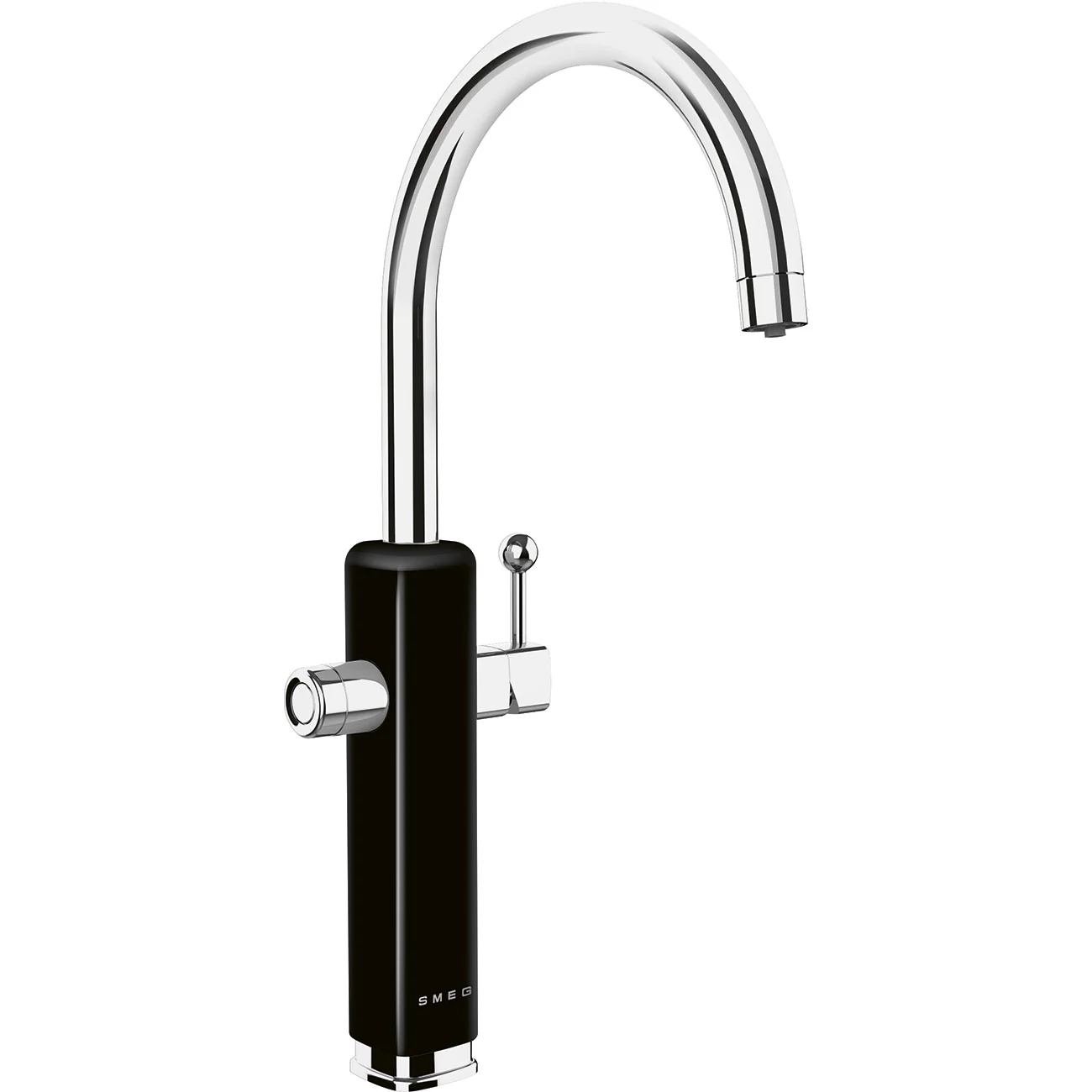 Smeg MAF50BL - Black 50's Style Single Lever Mixer Tap - 360° Rotation