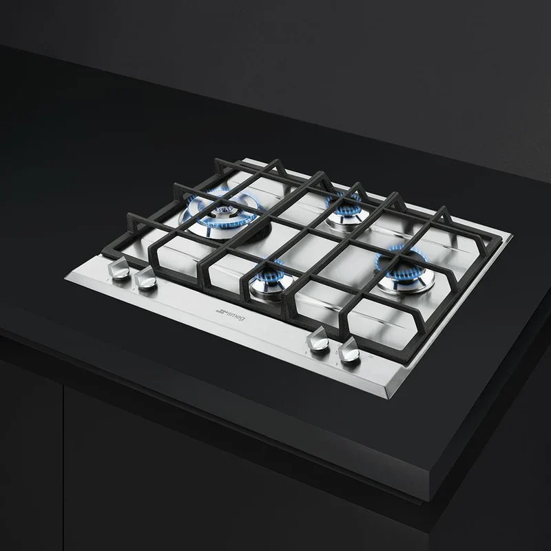 Smeg P261XGH - Stainless Steel Gas Hob - 60cm - 4 Burners - Image 2