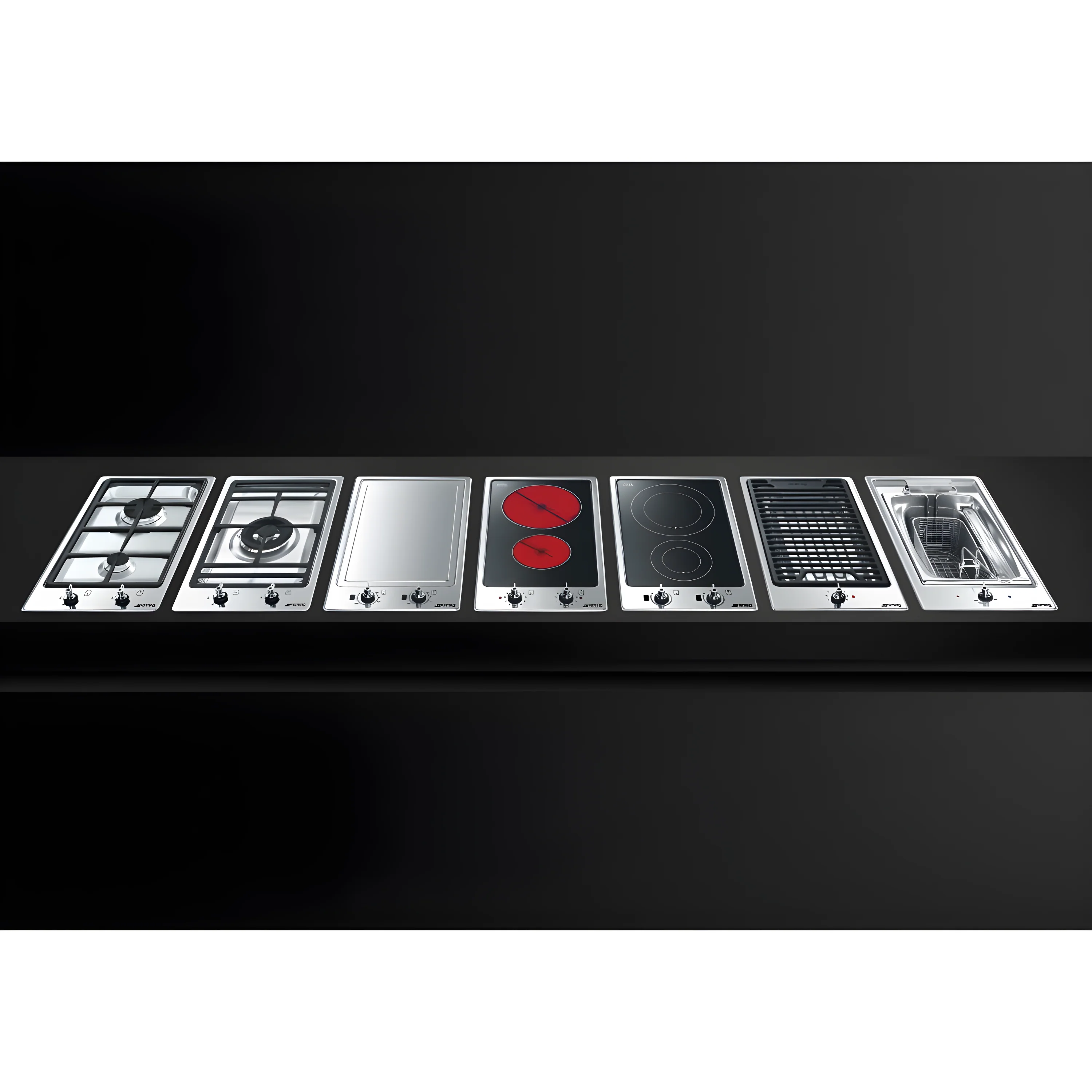 Smeg PGF30B - Stainless Steel Lava Stone Grill - 31cm Width - Image 2