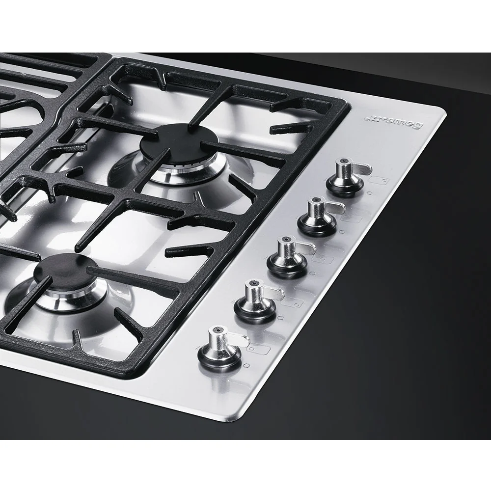 Smeg PGF95-4 - Stainless Steel 5 Burner Gas Hob - 86cm - Image 4