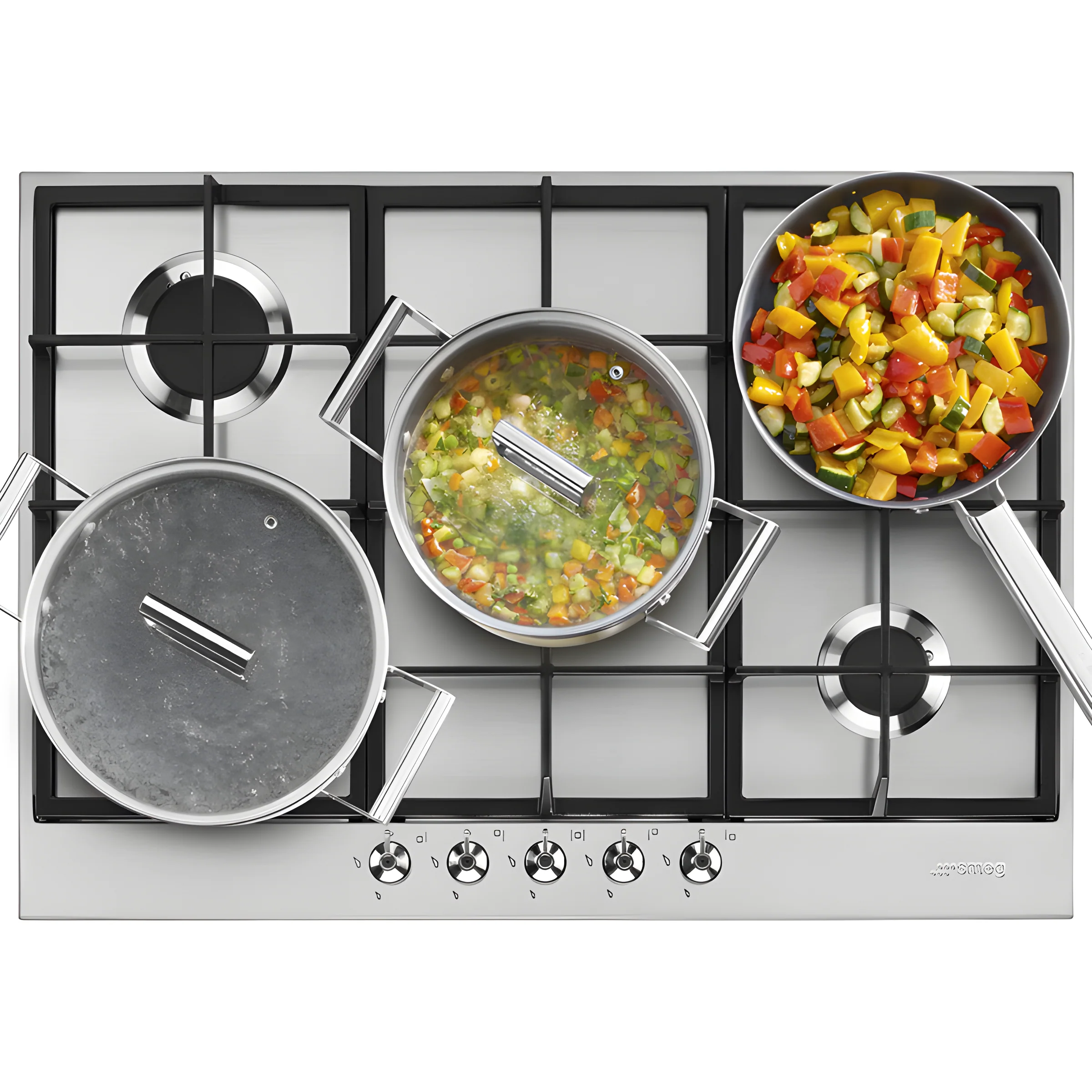 Smeg PX375 - Stainless steel 5 Zone Gas Hob - Image 3
