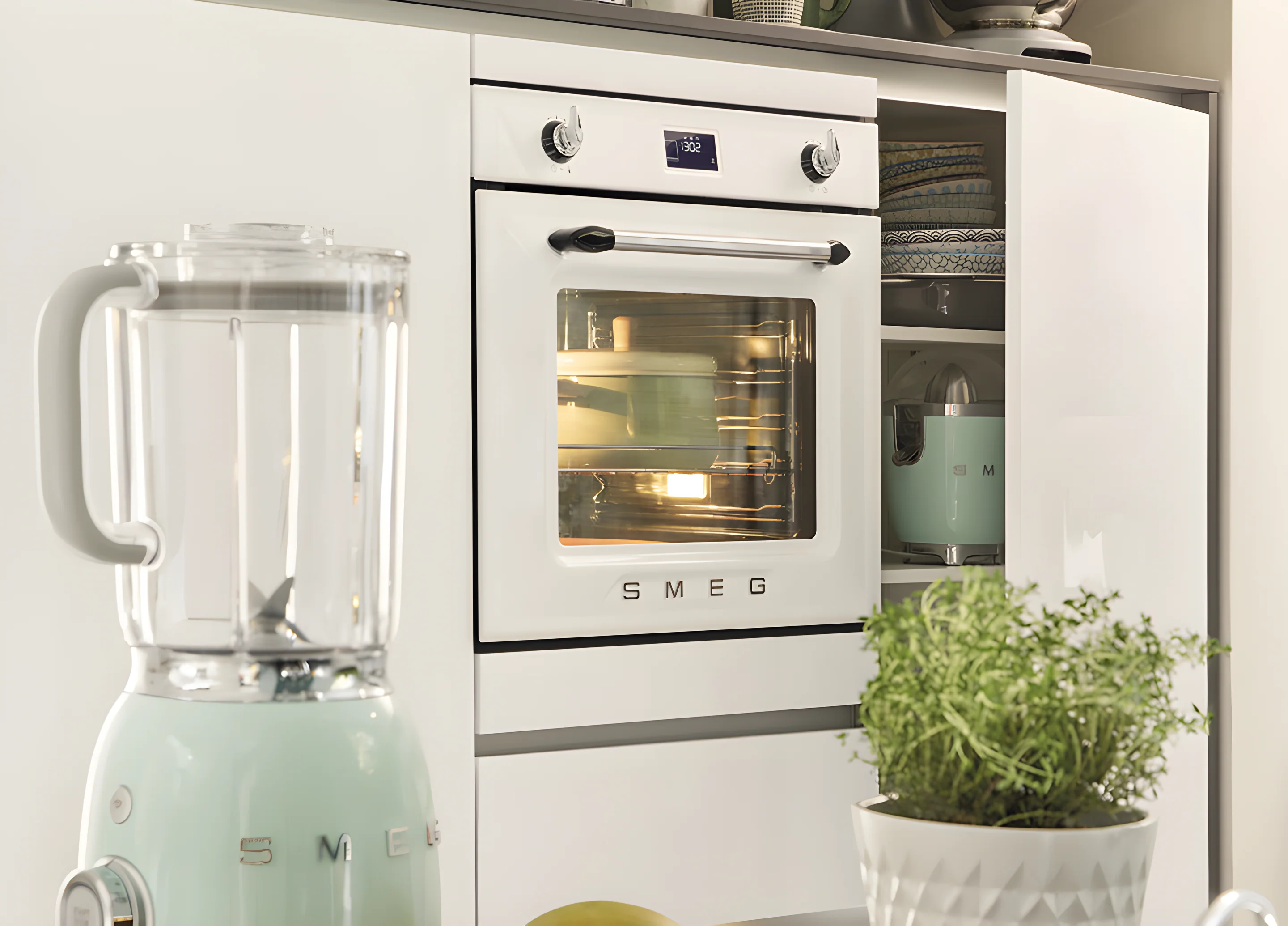 Smeg SF6905P1 - Cream Built in Electric Single Oven - A energy - Image 2