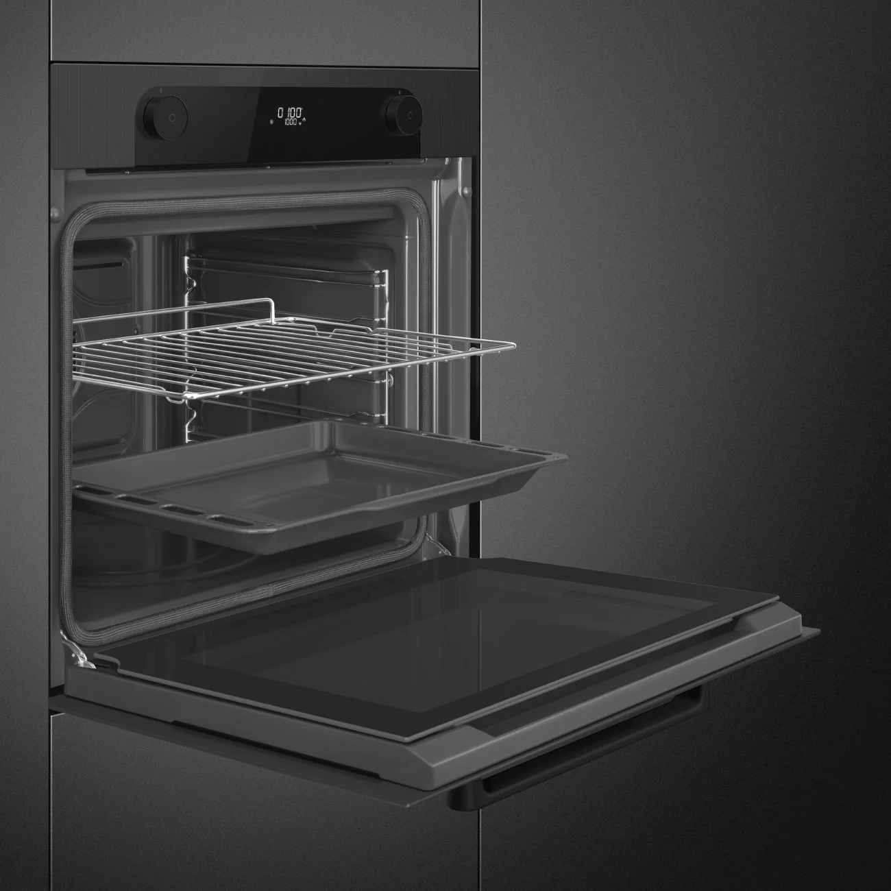 Smeg SFP6201TBI - Black Built-In Single Oven - 70L Pyrolytic - A+ Energy - Image 4