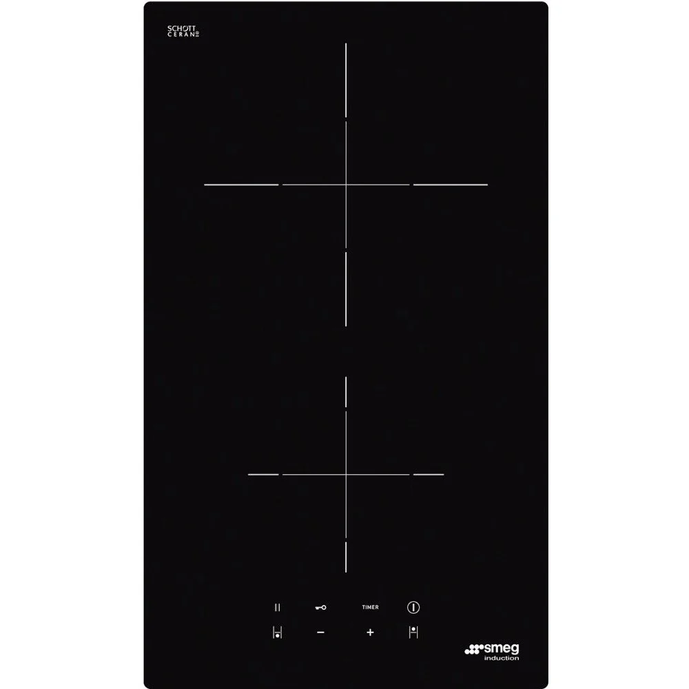 Smeg SI2321D - Black 2 Zone Induction Domino Hob - 30cm