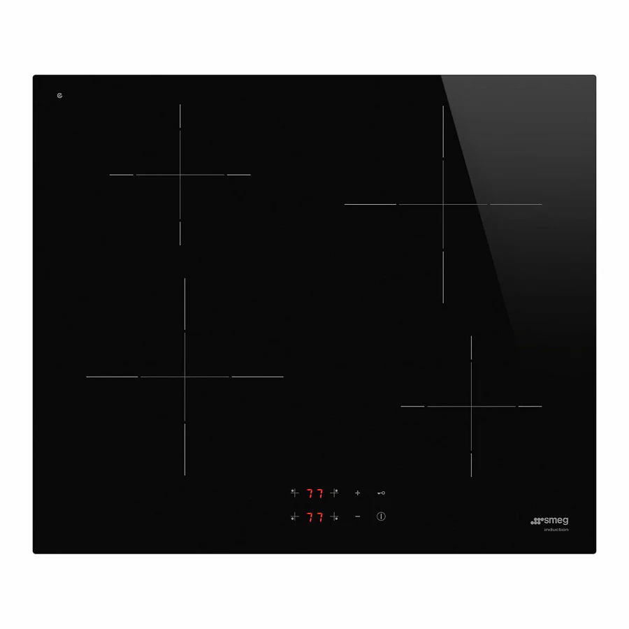Smeg SI2641DUK - 60cm Black 4 Zone Induction Hob - Plug attached