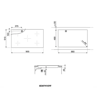 Smeg SI2M7953DW - White 5 Zone Induction Hob - Image 4