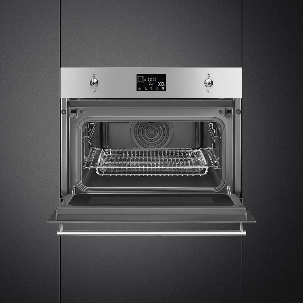 Smeg SO4302M1X - Stainless Steel Single Oven with Microwave - 40L Capacity - Image 3