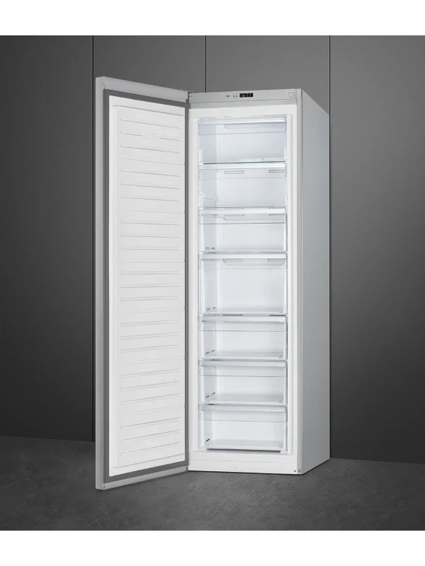 Smeg UKFF18EN2HX - Stainless steel Freestanding Frost Free Freezer - E energy - Image 2