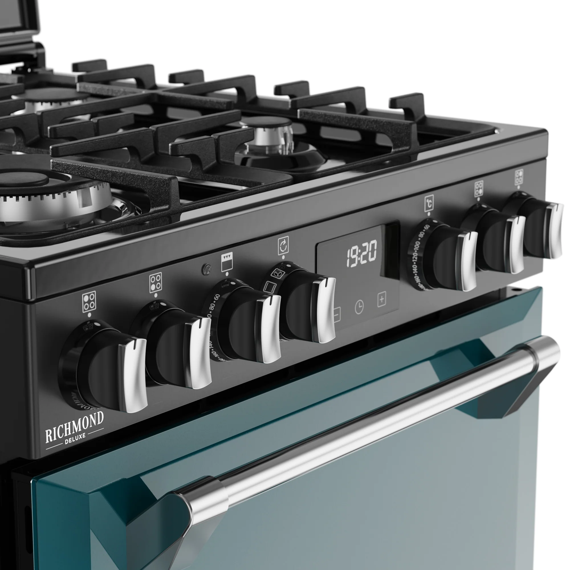 ST DX MRA RICH 60DF DMA 444411996 - Deep Marine 60cm Dual Fuel Range Cooker - 4 Burners - Image 3
