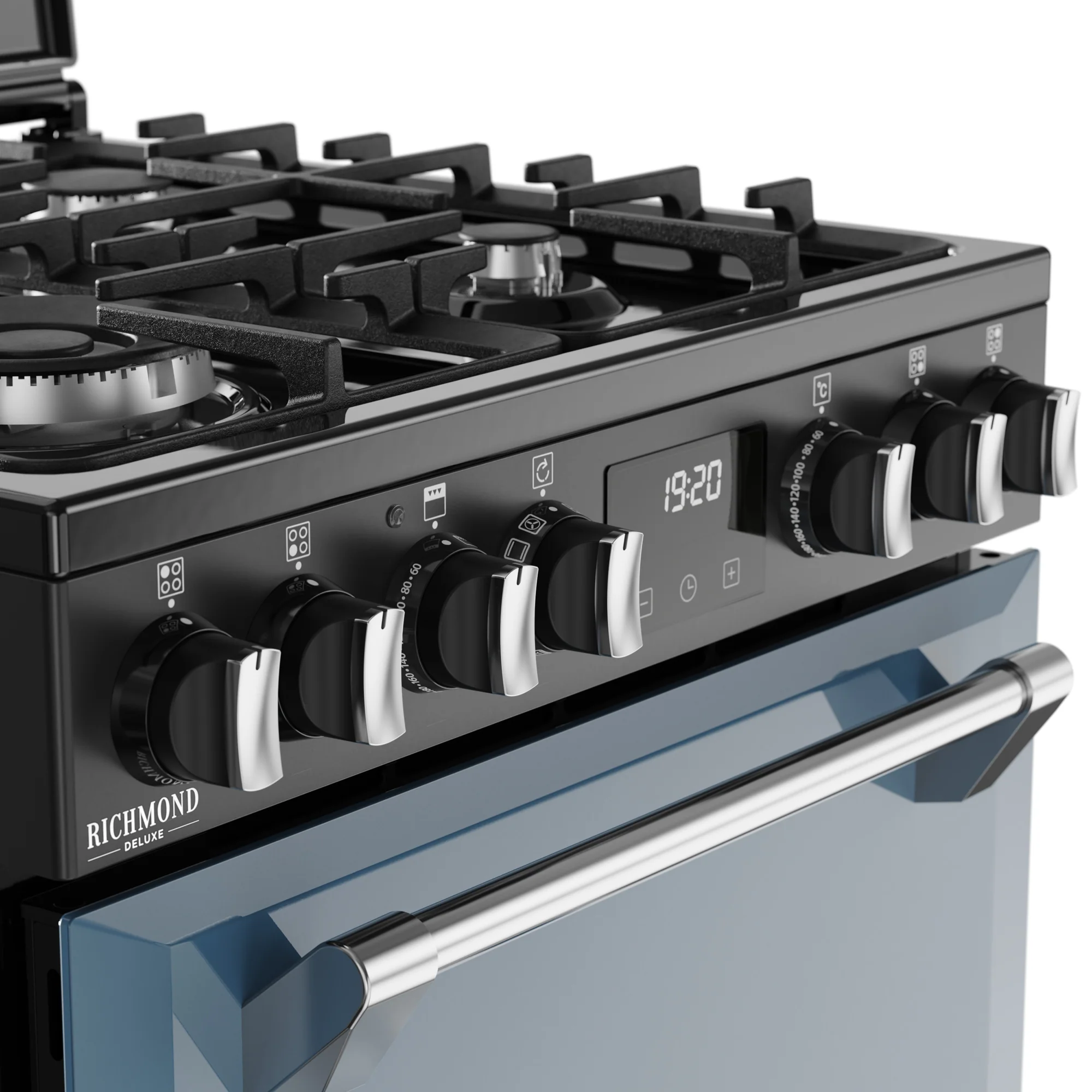 ST DX MRA RICH 60DF TWB 444411994 - Twilight Blue 60cm Dual Fuel Range Cooker - 4 Burners - Image 3