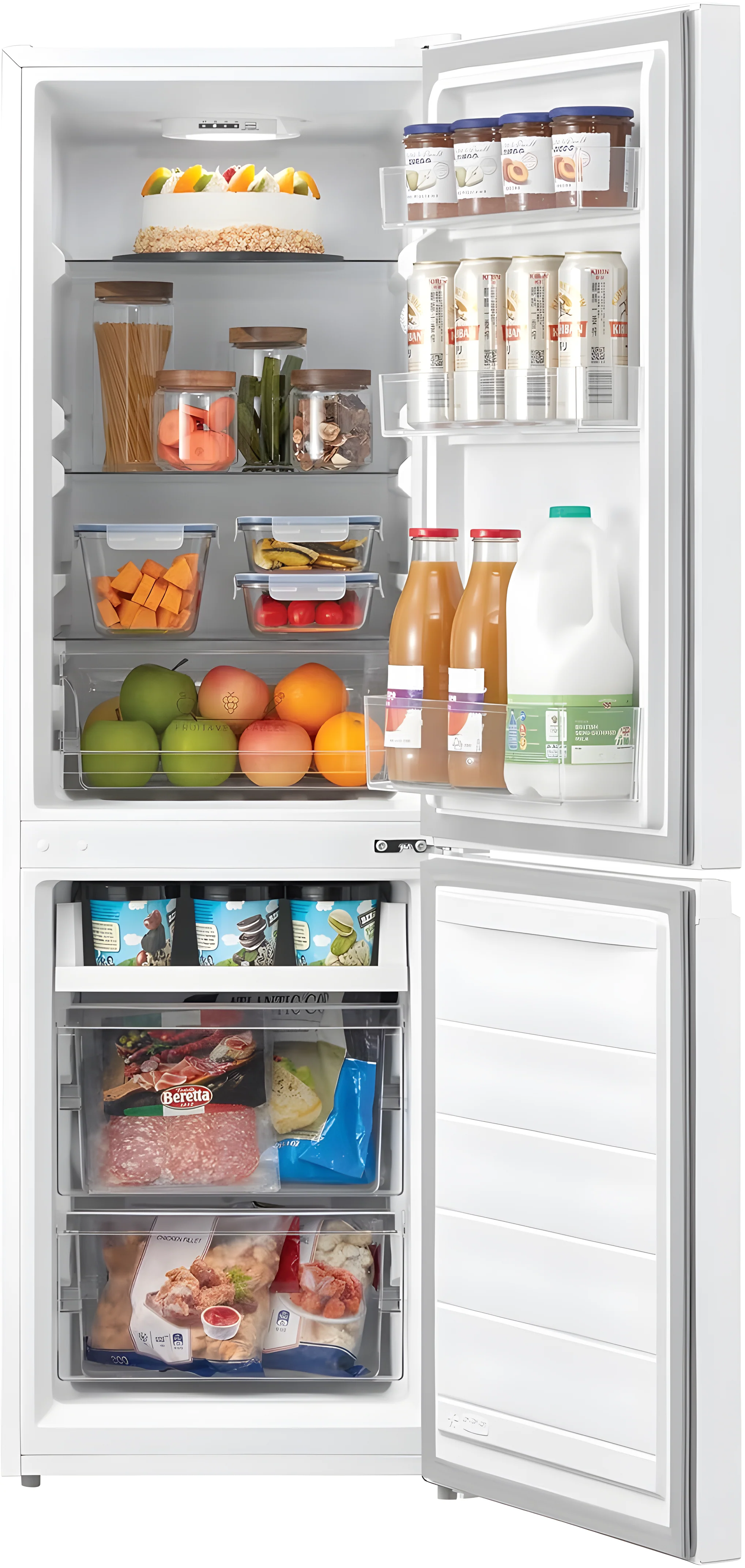 Statesman FF1547W -Frost Free 150cm tall White 47cm wide Fridge Freezer - 173L Capacity - E Energy Rating - Image 2