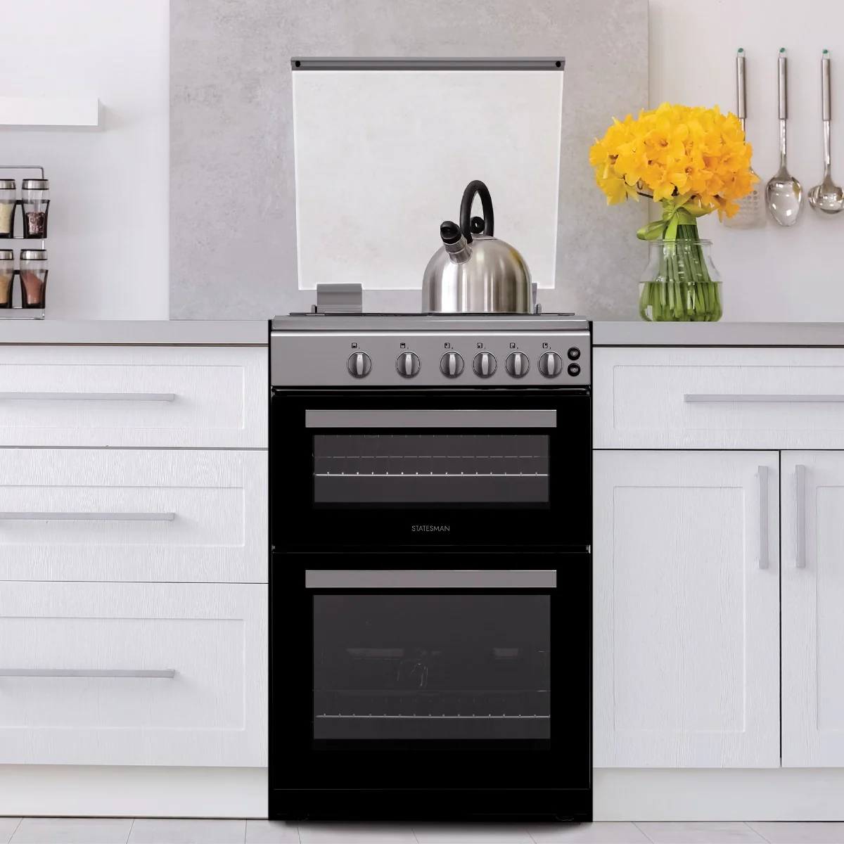Statesman GDL60S - Silver 4 Zone Gas Cooker - LPG Convertible - Image 2