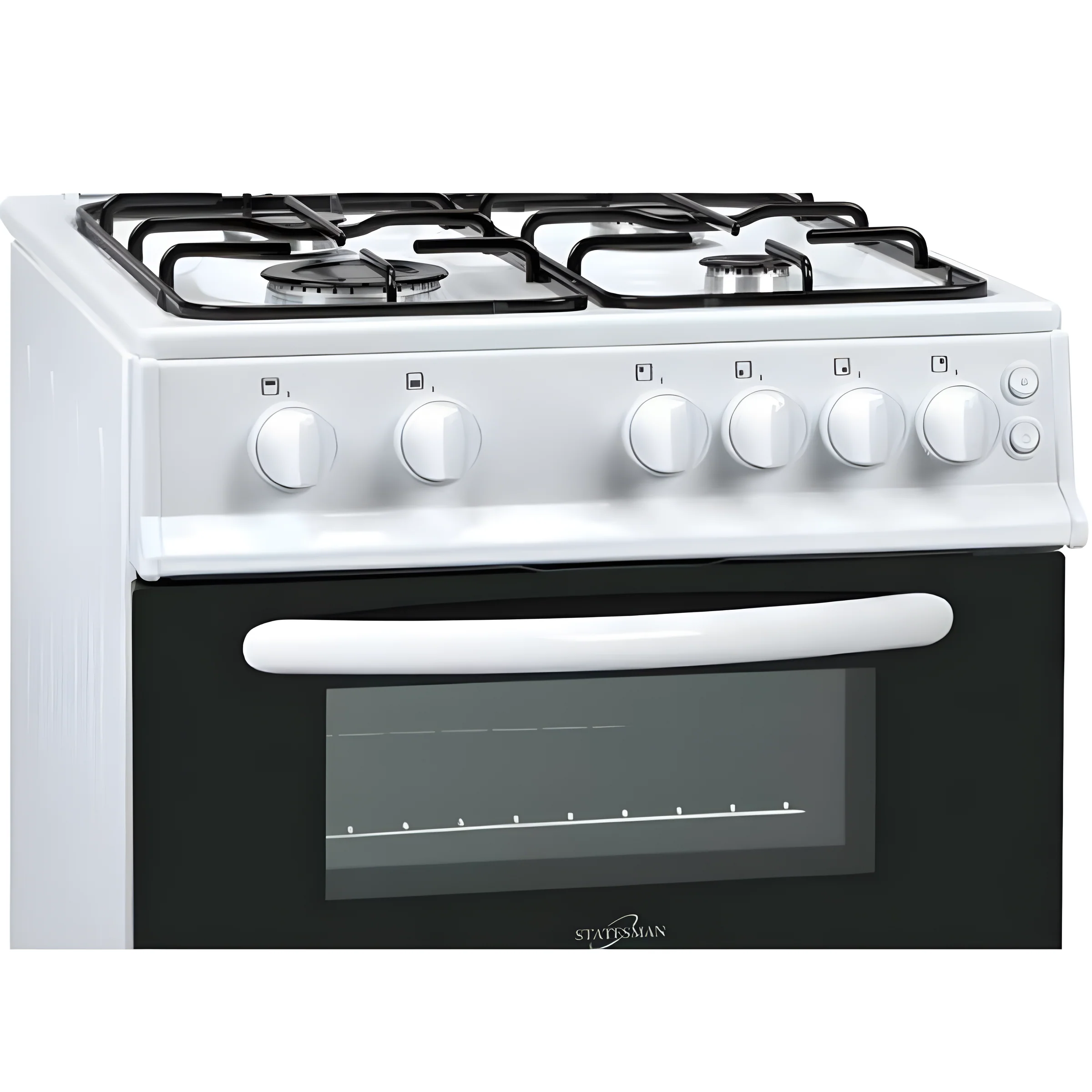 Statesman GTL50W - White 4 Zone Gas Cooker - Manual cleaning - A energy - Image 2