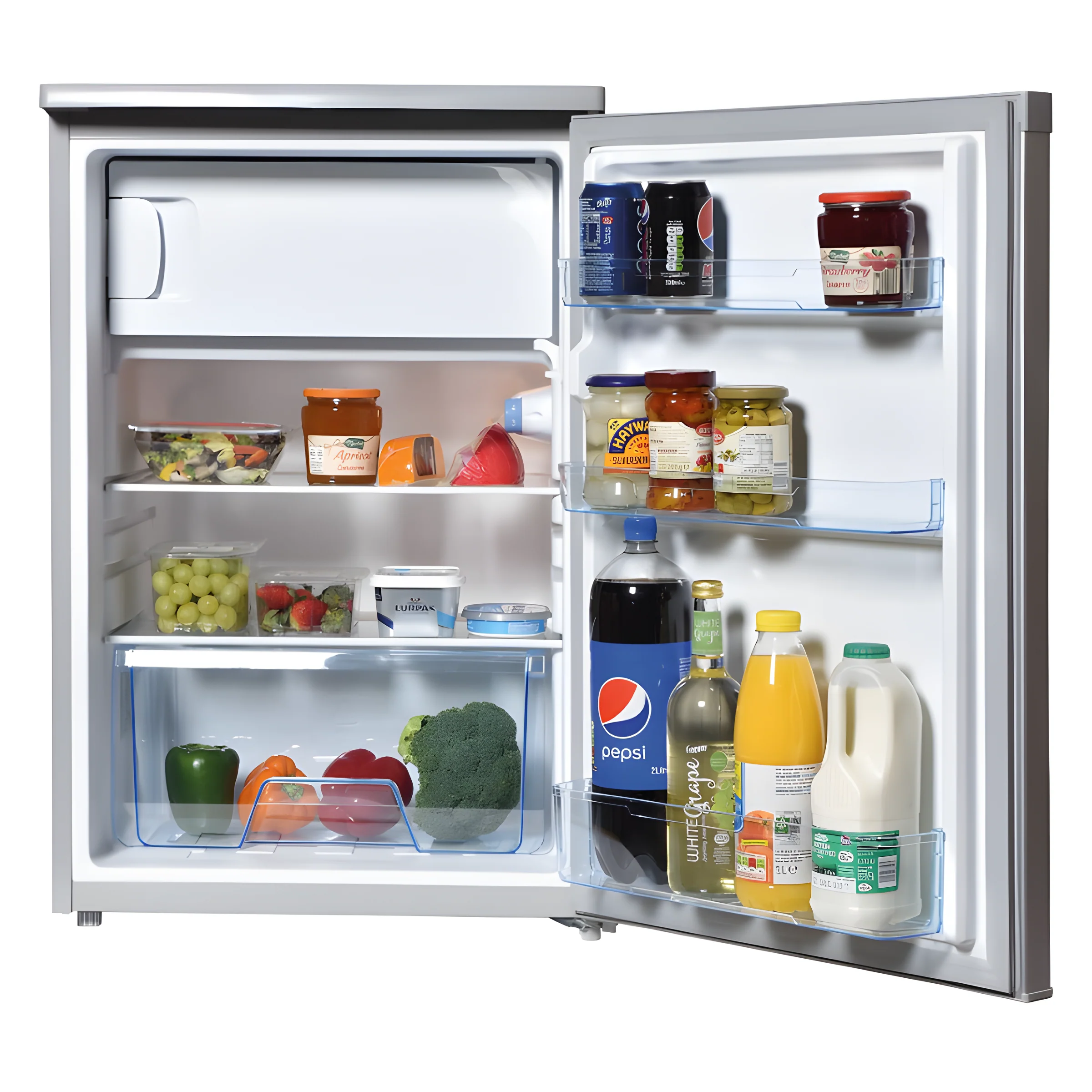 Statesman R155S - 55.3cm Silver Undercounter Fridge with icebox - F energy - Image 3
