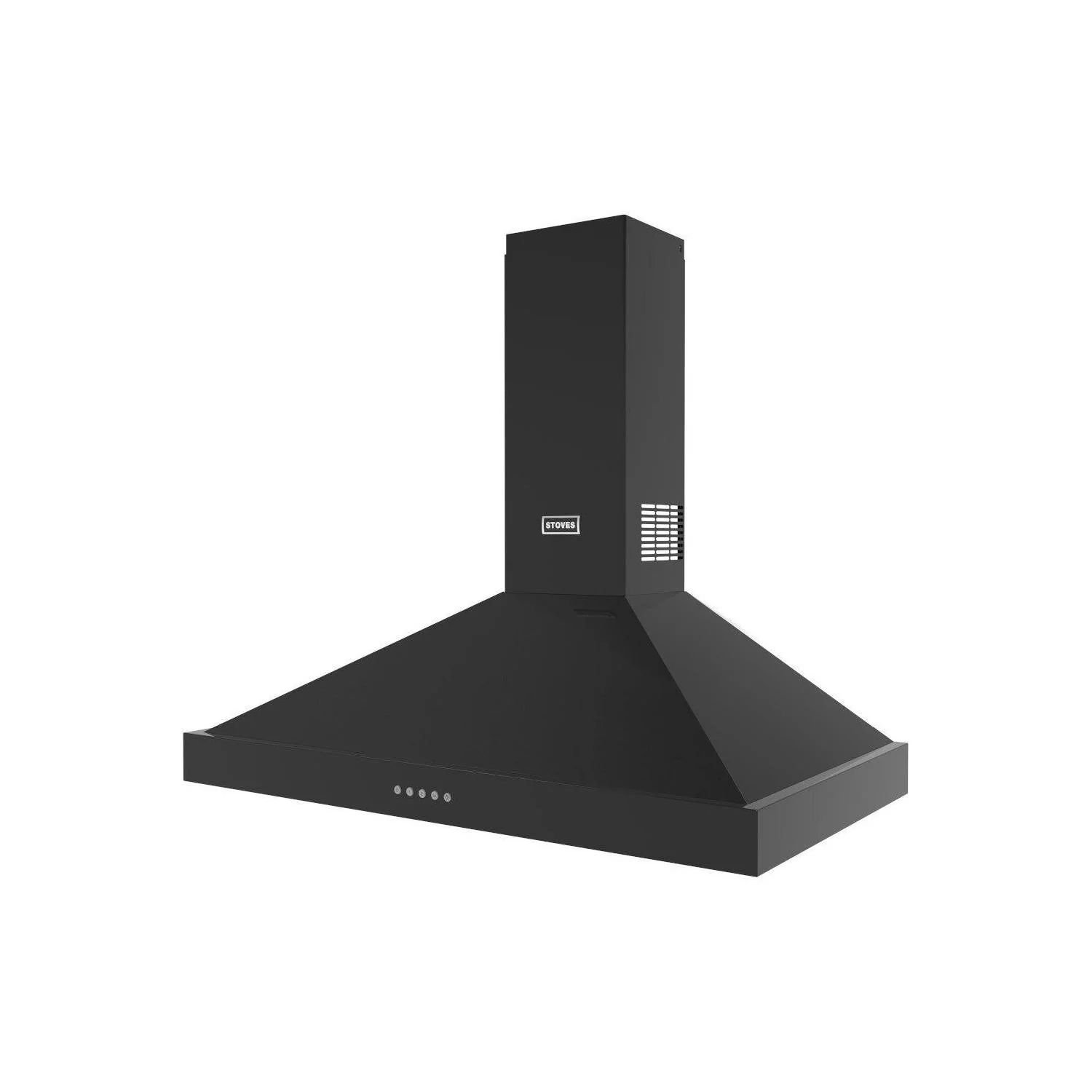 Stoves 100PYR 444411652 - Black Chimney Cooker Hood - 760m3/h Max Extraction - A+ Energy