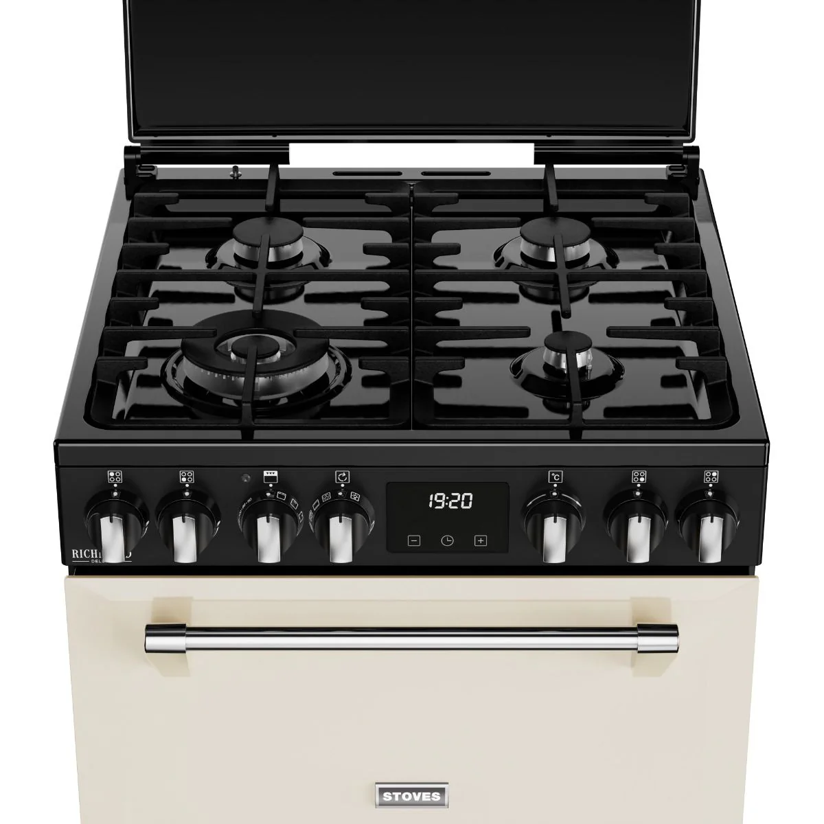 Stoves DX MRA RICH 60DF 444411845 - Cream Dual Fuel Cooker with Double Oven - 900mm x 598mm x 600mm - A Energy Rating - Image 3