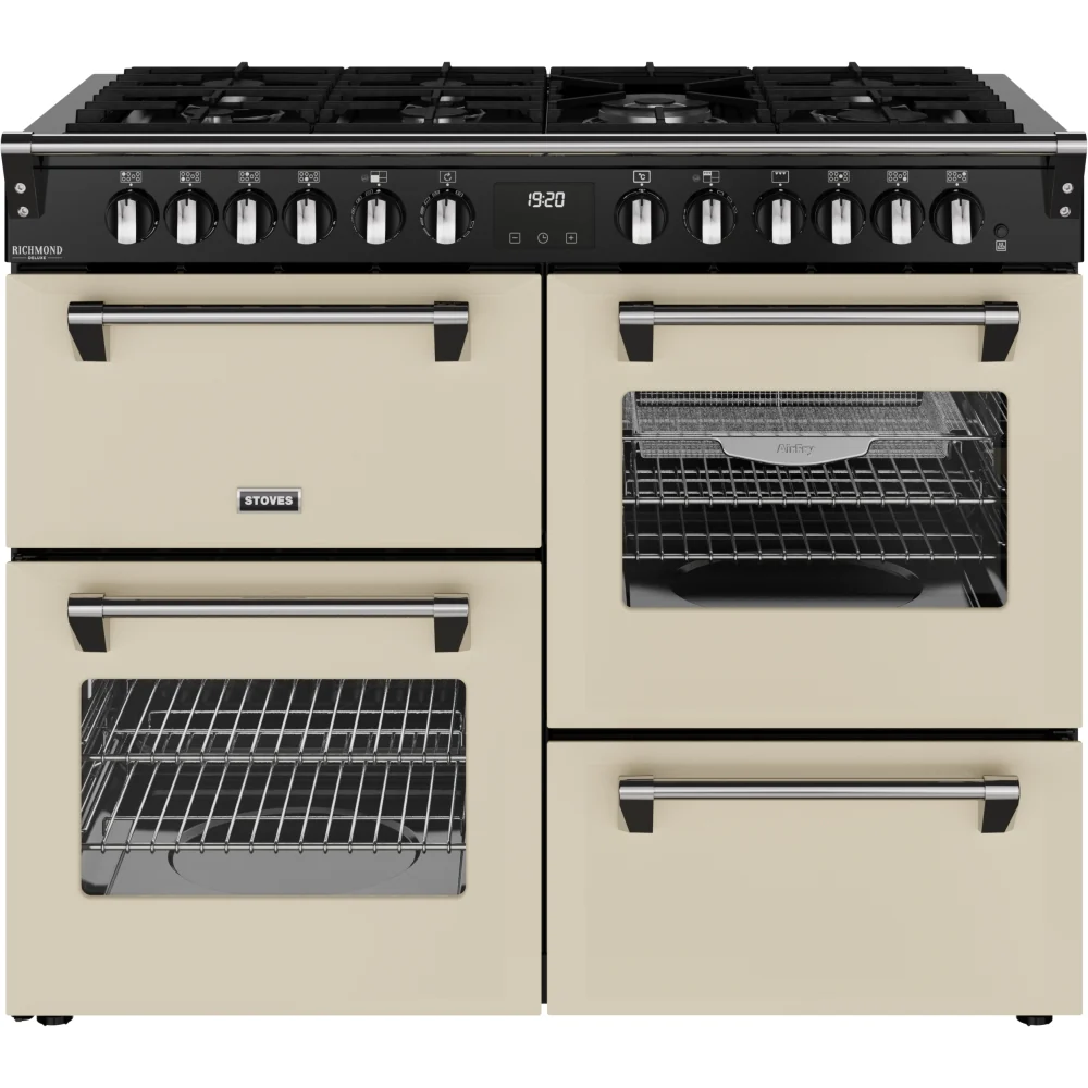 Stoves DX RCA RICH 110DF CRM 444411877 - Cream 110cm Dual Fuel Range Cooker - 196L Capacity - A Energy Rating