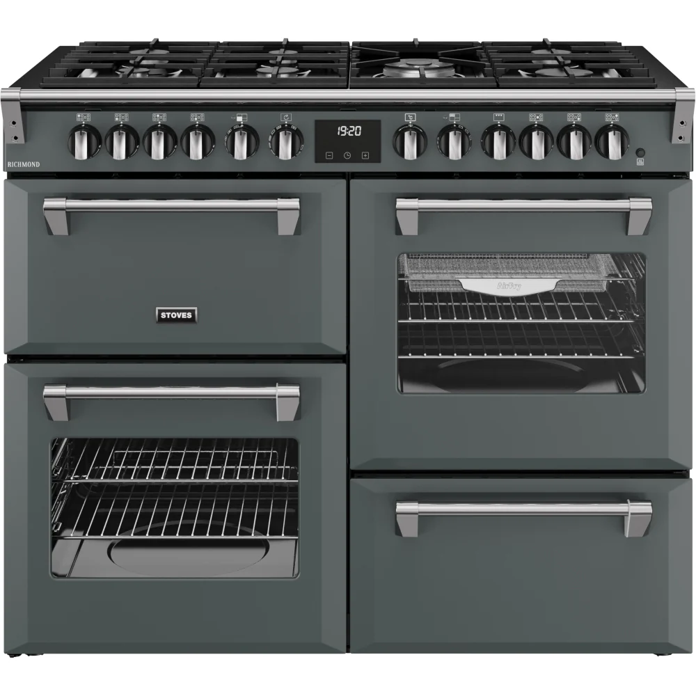 Stoves RCA RICH 110DF ANT 444411861 - Grey 110cm Dual Fuel Range Cooker - 196L Capacity - A Energy Rating