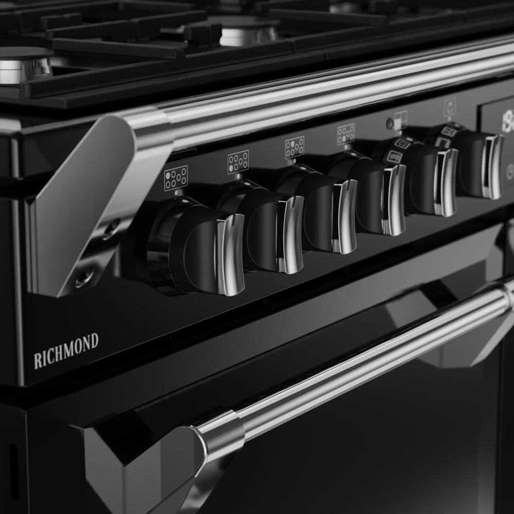 Stoves RCA RICH 110DF BLK 444411862 - Black 110cm Dual Fuel Range Cooker - 196L Quad Oven - A Energy Rating - Image 4