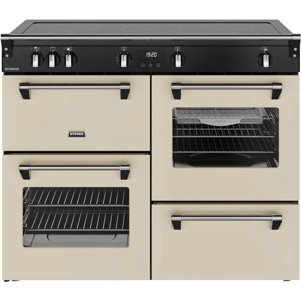 Stoves RCA RICH 110Ei TCH CR 444411866 - Cream 196L Range Cooker - Quad Oven, Induction Hob - A Energy Rated
