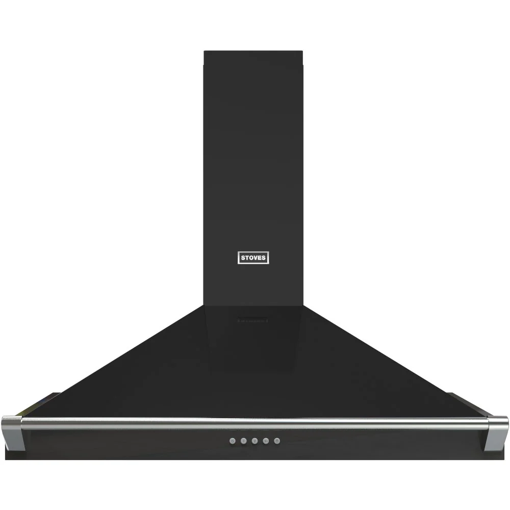 Stoves Richmond 100PYR 444411658 - Black 100cm Chimney Cooker Hood - 610 m³/h, A+ Energy