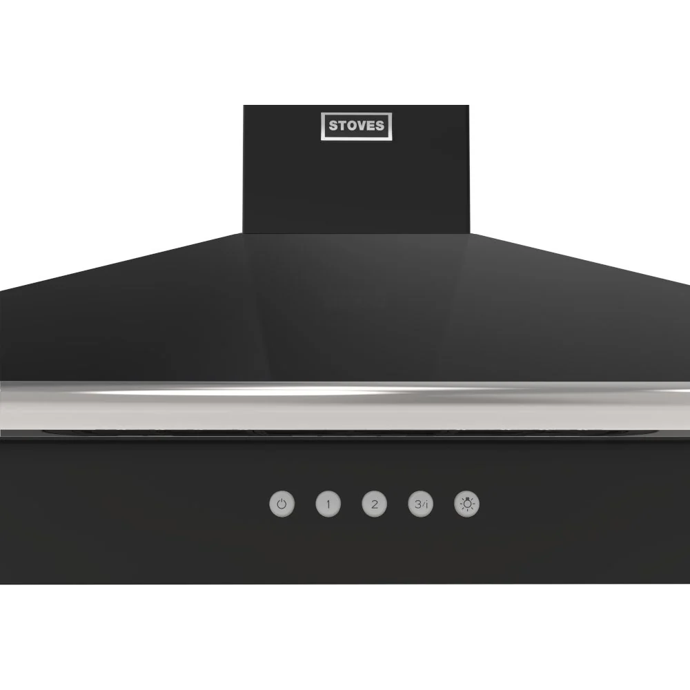 Stoves Richmond 90PYR 444411656 - Black 90cm Chimney Cooker Hood - 610 m³/h, 3 Speeds + Boost - A+ Energy - Image 3