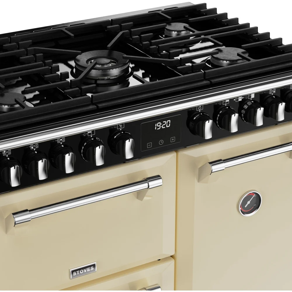 Stoves Richmond Deluxe D900DF 444411433 - Cream 90cm Dual Fuel Range Cooker - 168L Capacity - A Energy Rating - Image 3