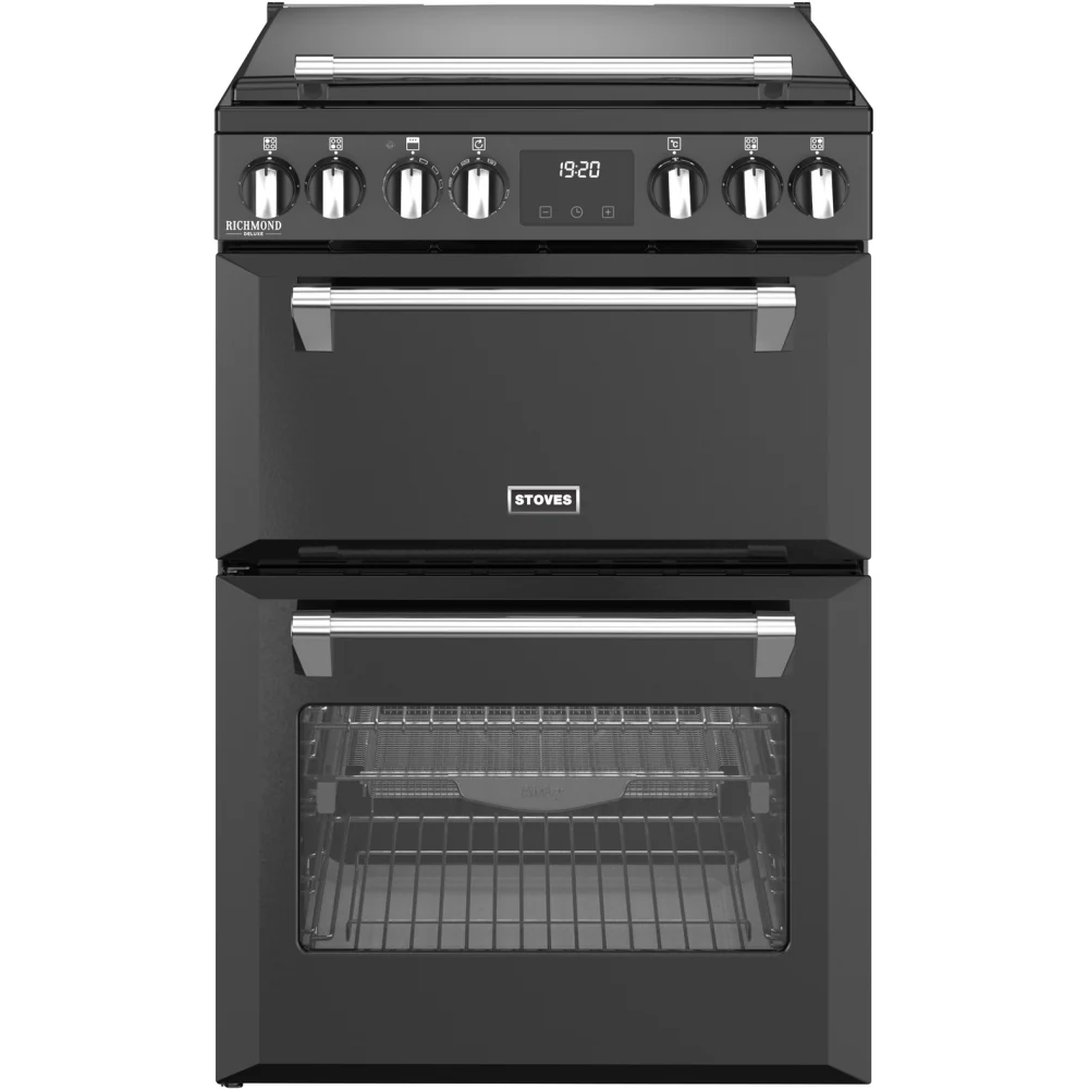 Stoves Richmond ST DX MRA RICH 60Ei RTY 444411847 - Black Induction Electric Cooker - Double Oven - 70/33L Capacity - A Rated