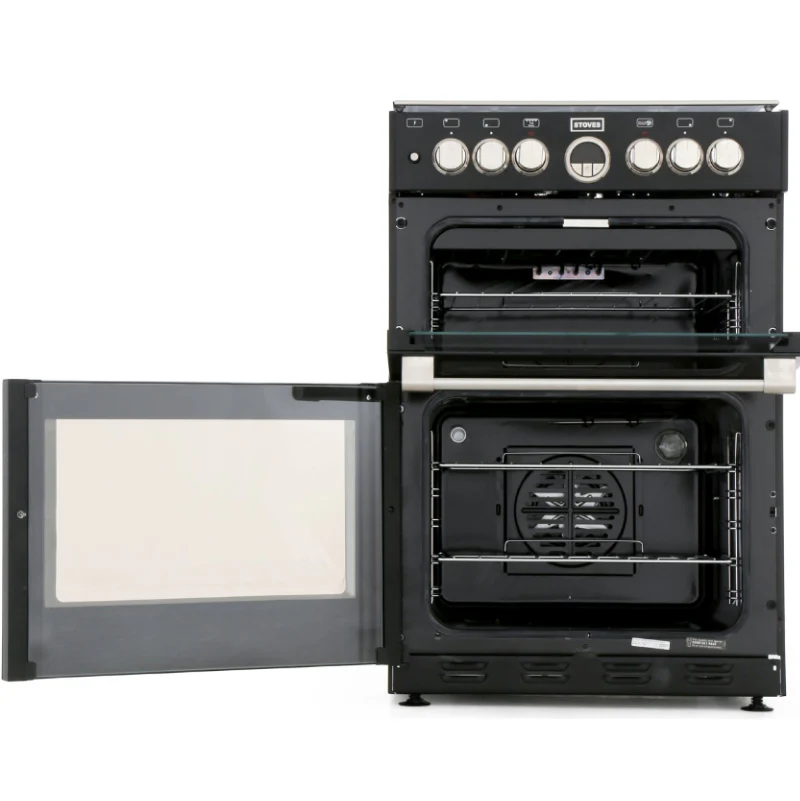 Stoves ST STERLING 600DF Blk - Black 4 Zone Dual Fuel Cooker - A energy - Image 4