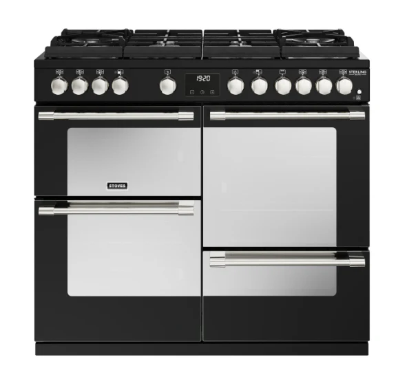 Stoves STER DX S1000DF GTG 444444942 - Black Range Cooker - 7 Burners/Zones - A energy