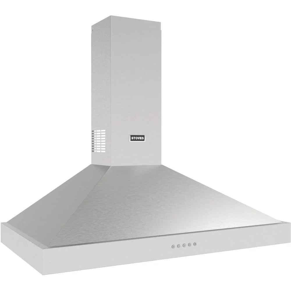 Stoves Sterling 100PYR 444411653 - Stainless Steel 100cm Chimney Extractor - 610 m³/h - A+ Rated - Image 4