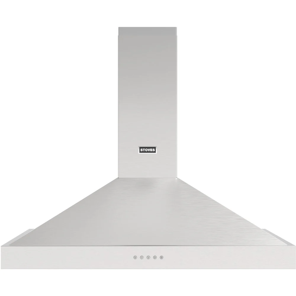 Stoves Sterling 110PYR 444411655 - Stainless Steel 110cm Chimney Extractor - 610 m³/h - A+ Energy Rating