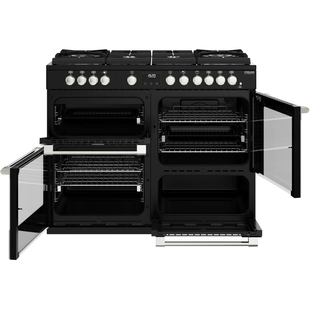 Stoves Sterling Deluxe D1100DF GTG 444411477 - Black 110cm Dual Fuel Range Cooker - 6 Burners, Quadruple Ovens, A Rated - Image 5