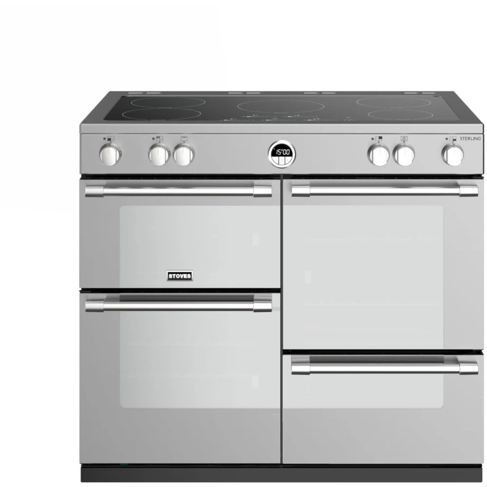 Stoves Sterling S1000Ei MK22 444411427 - Stainless Steel Range Cooker - 100cm - 5 Zone Induction - A Energy Rating