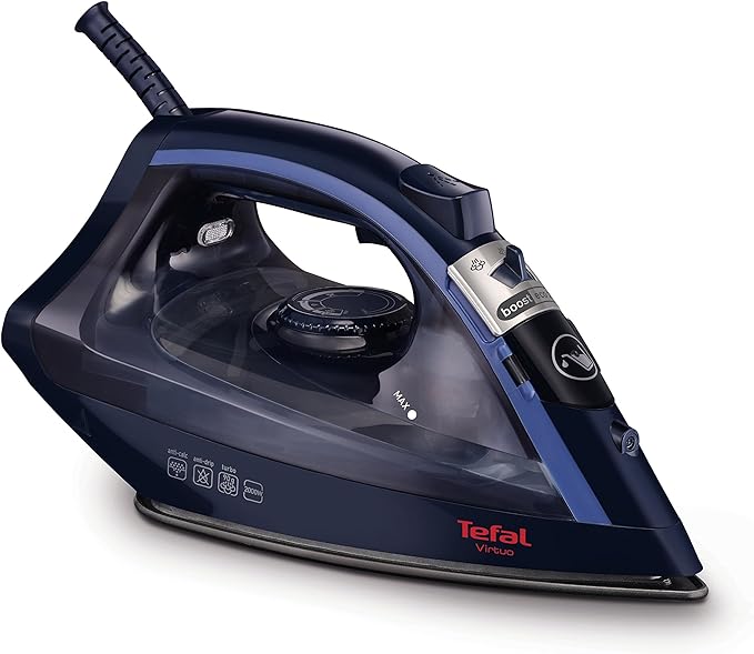 Tefal FV1713 - Black & Blue Steam Iron - 2000W - 90g Steam Boost - Non-Stick PTFE Soleplate
