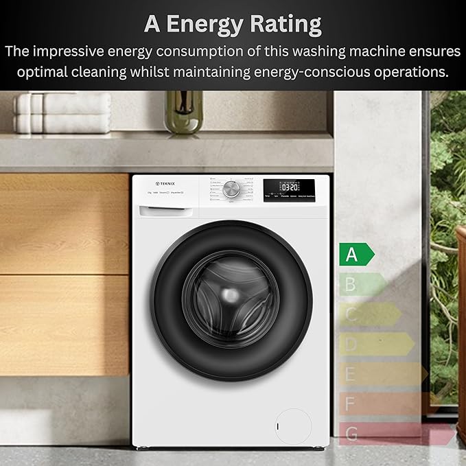 Teknix TK2W814HW - White 8KG Washing Machine - 1400 RPM - A energy - Image 7