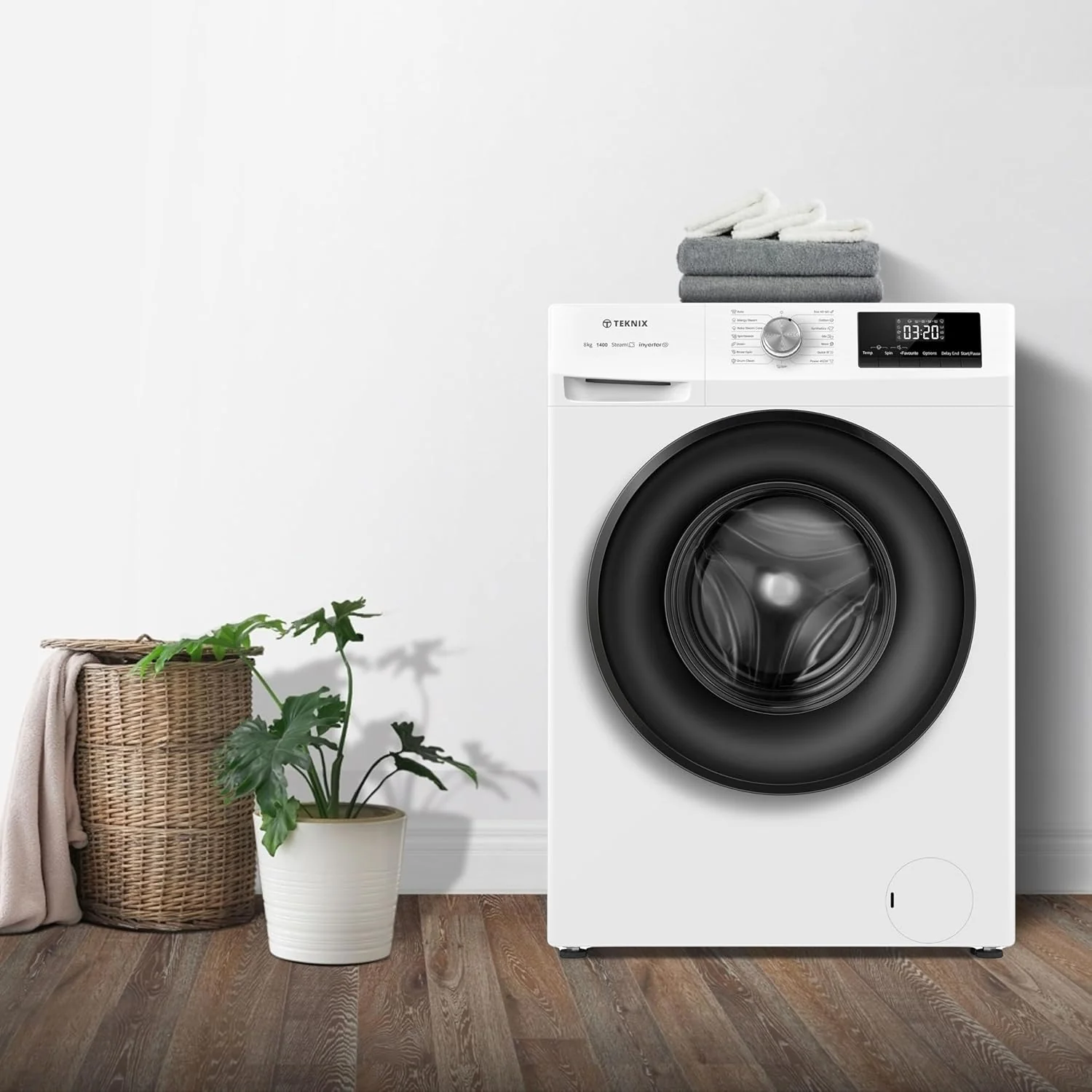 Teknix TK2W814HW - White 8KG Washing Machine - 1400 RPM - A energy - Image 8
