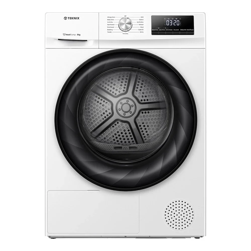 Teknix TKHP8HW - White 8KG Heat Pump Tumble Dryer - E Energy