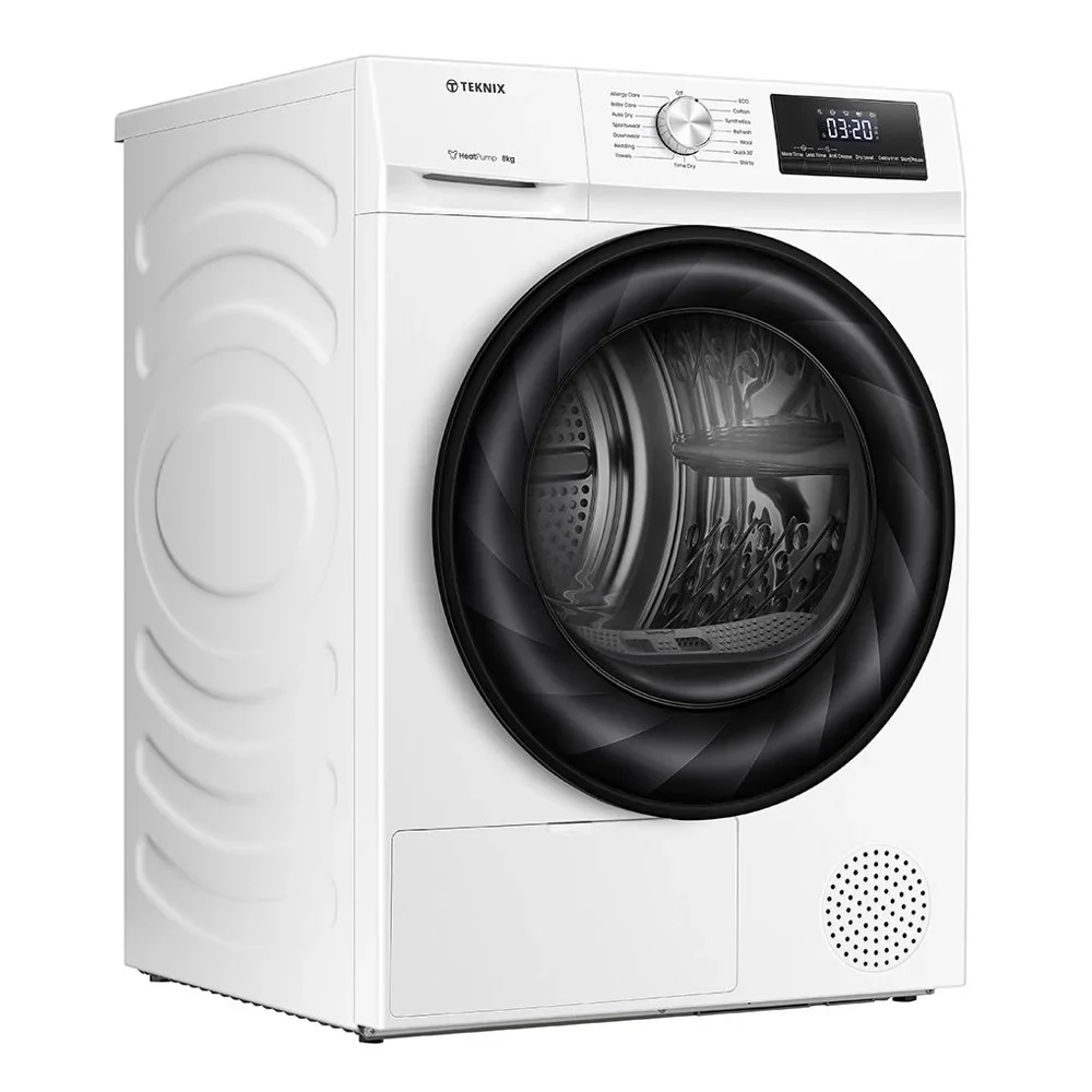 Teknix TKHP8HW - White 8KG Heat Pump Tumble Dryer - E Energy - Image 2
