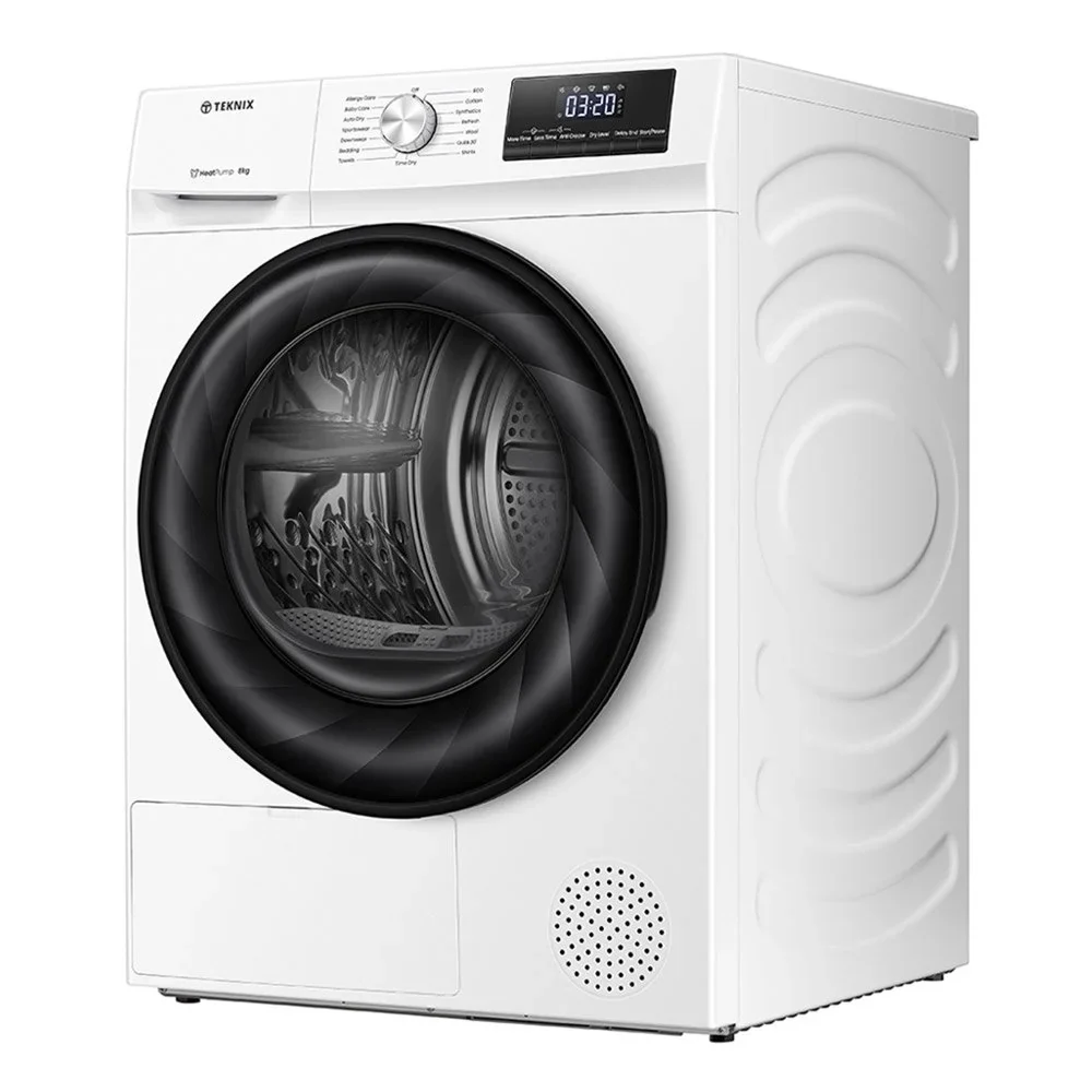 Teknix TKHP8HW - White 8KG Heat Pump Tumble Dryer - E Energy - Image 3