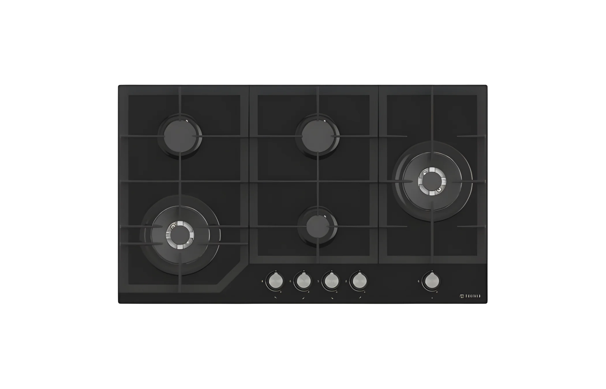 Teknix BITK290GH5B - Black Glass 90cm Gas Hob - 5 Burner