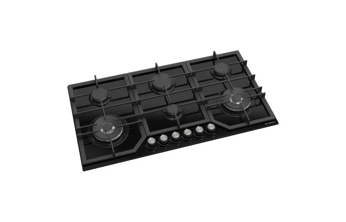 Teknix BITK290GH6B - Black Glass 6 Burner Gas Hob - 90cm - Image 2