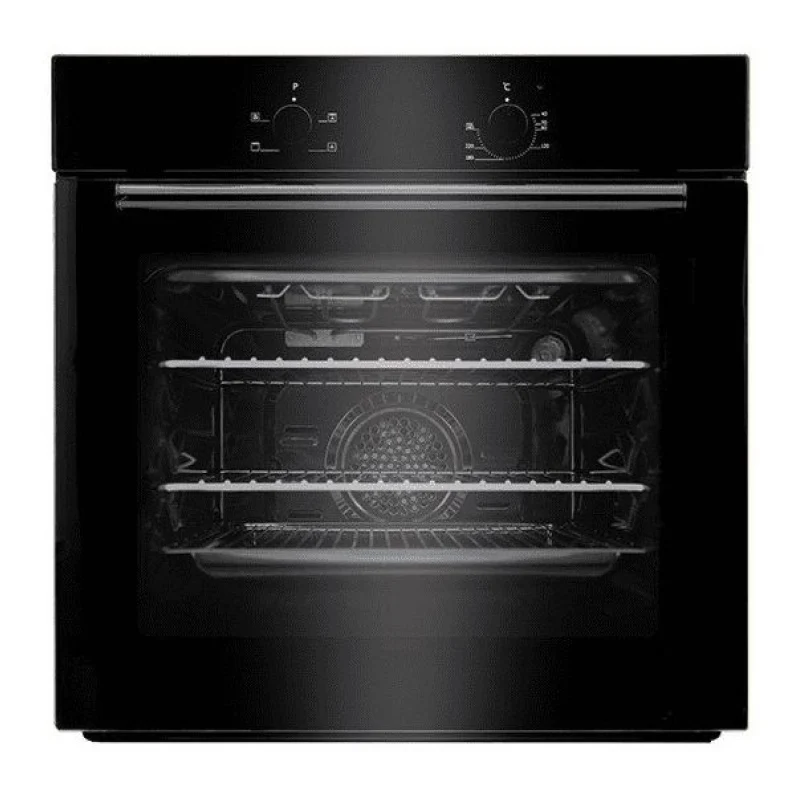 Teknix BITK602ESB - Black Single Fan, 56 litre capacity, 1 Shelf/1 Tray, 13amp- Plug Attached, 53cm Slim Depth, Unbranded